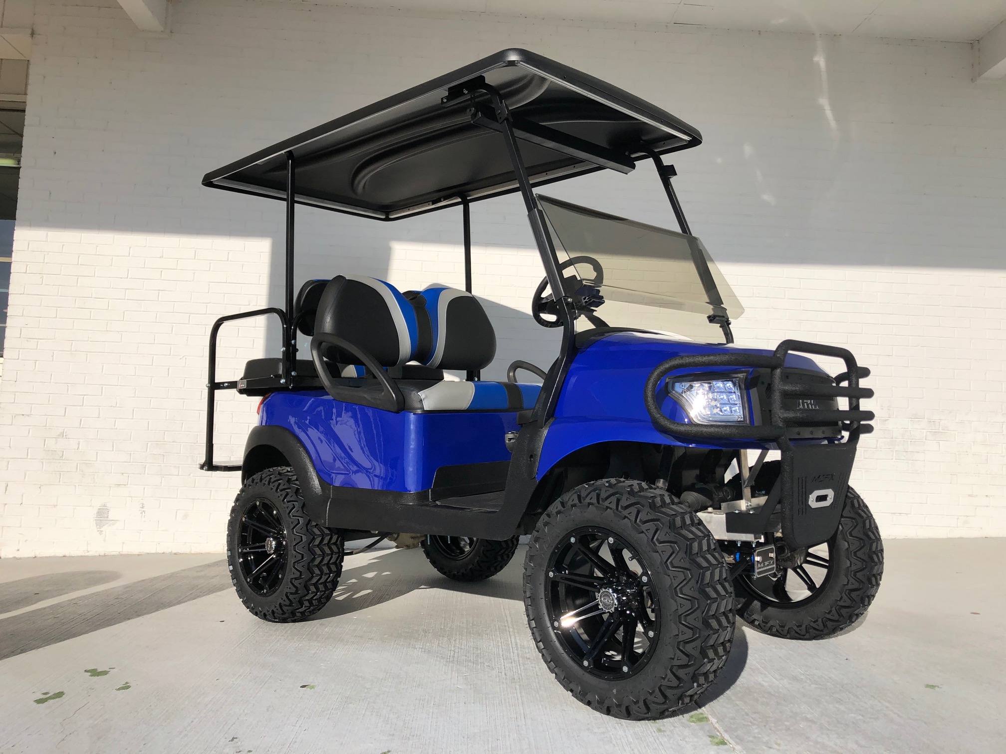 Alpha Blue Lifted Club Car Precedent Golf Cart